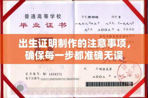 仁德出生证明制作的注意事项，确保每一步都准确无误